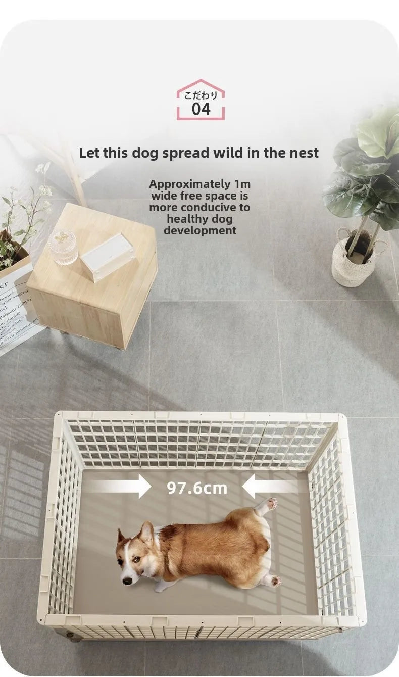 Alice Resin Dog Cage with Toilet Dog Fence Cat Cage Household Dog Cage Medium Size Indoor  Large