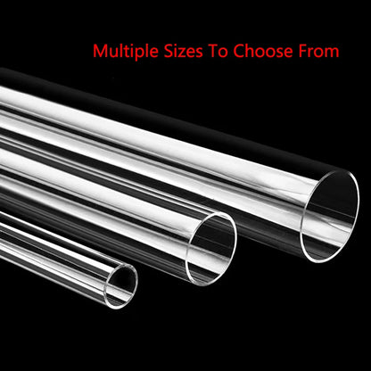 High Transperant Aquarium Water Pipe PETG Acrylic Hard Tube Transparent Rigid Tubing OD 6mm 8mm 10mm 12mm 50CM Clear 5Pcs/lot