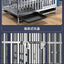 Stainless steel dog cage with partition mother and child cage square tube double cage large pet golden retriever ken