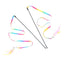 Simulation Feather Interactive Cat Toy Satin Ribbon Bell Cat Stick Toys Kitten Playing Teaser Wand Toy Cat Supplies Accessories