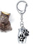 Pets Urn Keychain Paw Print Keyring Cremation Ashes Pendant Cat Cremation Jewelry Pendant Dog Paw Print Keepsake for Cats Dogs