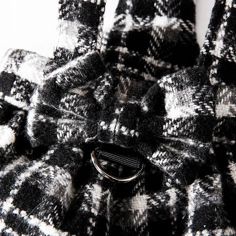 Autumn Winter Warm Pet Dog Dress Puppy Shirt Luxury Dog Clothes Thickened Striped Plaid Dog Costume Chihuahua Bichon Dog Coat