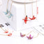 Kranich Earrings Origami Miniblings Bird Cranes Faltkunst Senbazuru Paper
