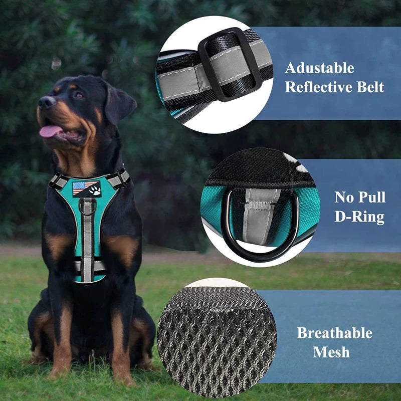 Doberman Dog Harness Collar Leash Set Walking Pet Vest Harnesses for Medium Large Dogs German Shepherd mascotas Chain Supplies