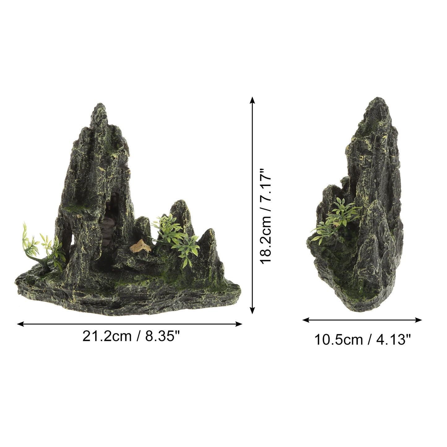 UXCELL Artificial Resin Rockery Fish Tank Landscape Aquarium Decor Mountain Hiding Cave Pet Supplies Ornament Accessories