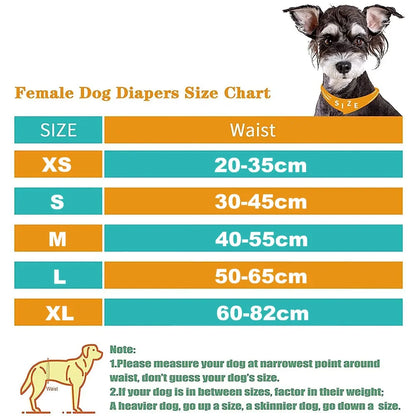 Small & Large Dogs Diapers Sanitary Physiological Pants Washable Female Dog Underwear Pet Supplies Girl Dogs Underwear Diapers