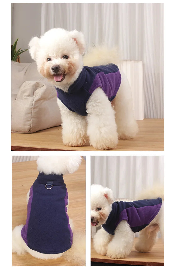 Fleece Vest Dog Sweater Warm Pullover Fleece Dog Jacket Winter Dog Clothes for Small Medium Dogs, Cold Weather Coat Pet Apparel