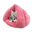 Hooded Cat Bed Cave Soothing Triangular Plush Cave Bed Cat Tent Semi-Open Winter Pet Supplies Creative Non-Slip Bottom For Pets