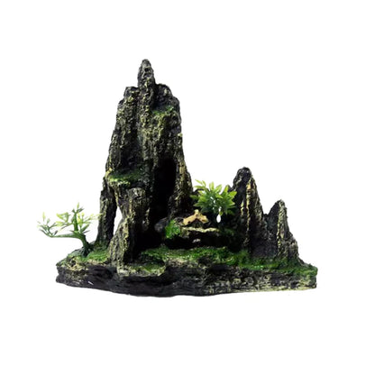 Resin Aquarium Rockery Mountain Decoration Artificial View Rock Cave Stone Tree Fish Tank Ornament Pet Supplies Home Decor
