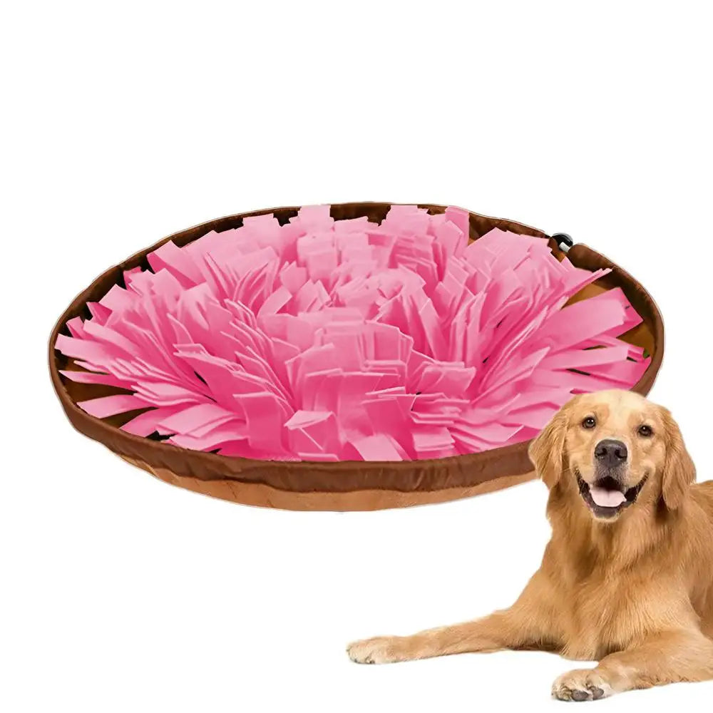 Pet Dog Sniffing Mat Anti-Slip Pet Foraging Mat Interactive Sniff Mat Flower-Shaped Feeding Puzzle Toy Sniffing Interactive