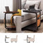 End Table C Shape Small Side Table For Living Room Double Layer Movable Side Table For Sofas Living Rooms Bedside Areas Small