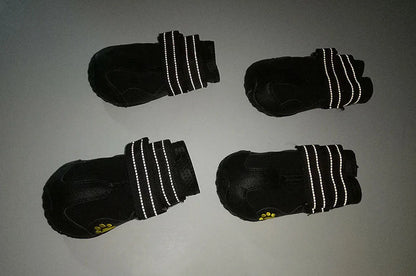 4pcs/set Pet Dog Shoes Reflective Waterproof Dog Boots Warm Snow Rain Pet Booties Anti-slip Socks Footwear For Medium Large Dogs