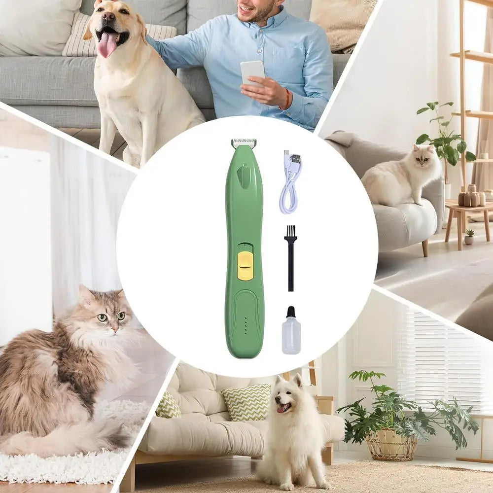 Rechargeable Dog Paw Trimmer Dog Paw Grooming Low Noise Cordless Dog Grooming Kit 2 Speed Pet Hair Shaver For Paws Beauty Tool