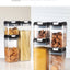 7pcs/set Food Storage Containers Plastic with Lids Kitchen Storage for Rice Sugar Flour Pasta Cereal Storage Containers