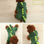 1PC Pet Clothing Dog Cat Autumn and Winter Thickened Warm Blue Dinosaur Hooded Coat For Small Medium Dogs