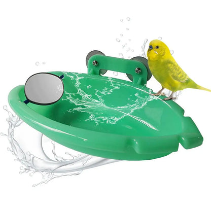 Bird Bath Tray Safe Space Saving Harmless Birdbath Bowl Bird Tub Pet Bath Pool Healthy Bird Bathtub For Canaries Small Birds