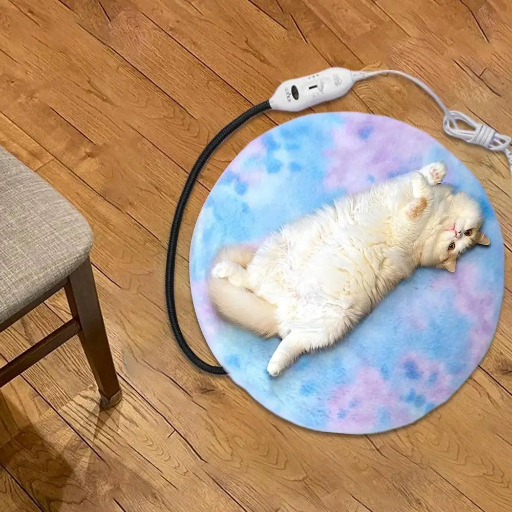 Pet Heating Pad Dog Warming Pad Non Slip Bottom Easy Clean Soft Cover Chew Resistant Heated Blanket For Dogs For Indoor Pet
