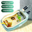 Turtle Tank Aquarium Baby Turtle Habitat With Lid Pet Turtle Habitat Detachable Double Layers Turtle Tank Anti-Slip Tortoise