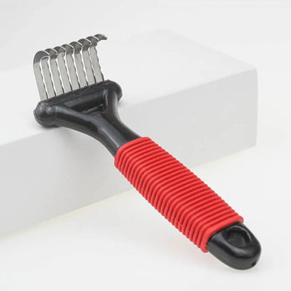 Dog Comb Pet Grooming Tools Dog Rake Comb Trimmer Stainless Steel Cat Dog Comb for Dematting Removing Dead Matted & Knotted Hair
