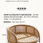 South East Asia Natural Indonesian True Rattan Teddy Nest Summer Cool Round Pomeranian Small Pet Cat Dog Kennel