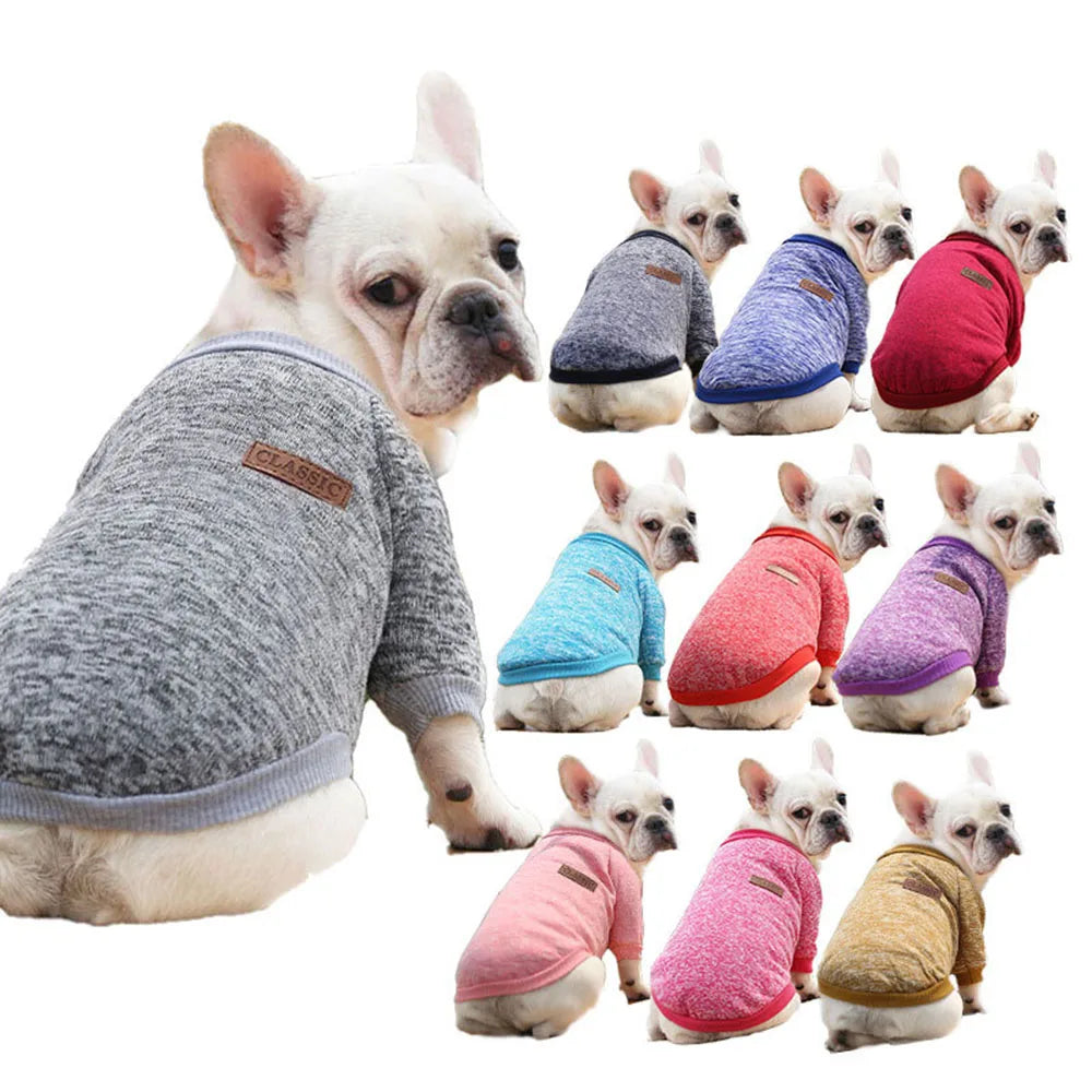 Pet Dog Clothes Knitwear Dog Sweater Soft Thickening Warm Pup Dogs Shirt Winter Puppy Sweater for Dogs Casual Pet Cat Clothing
