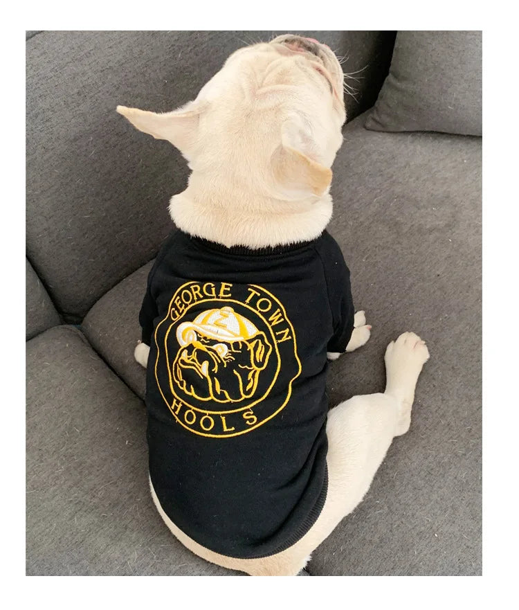 Dog Costume  Pet Clothes Crew Neck Korean Version Spring and Autumn Parent-child Wear Pure Cotton Four Colors Seven Sizes