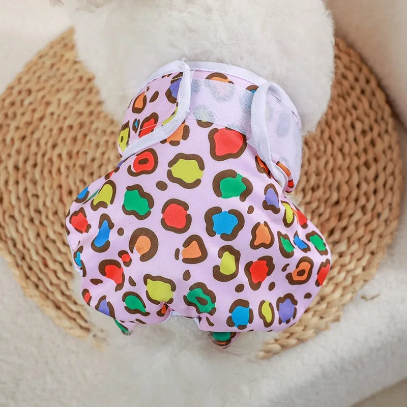 Cute Print Waterproof Physiological Pants Diapers Cotton Underwear for Small Puppy Safety Panties Breathable Girl Cat Clothes