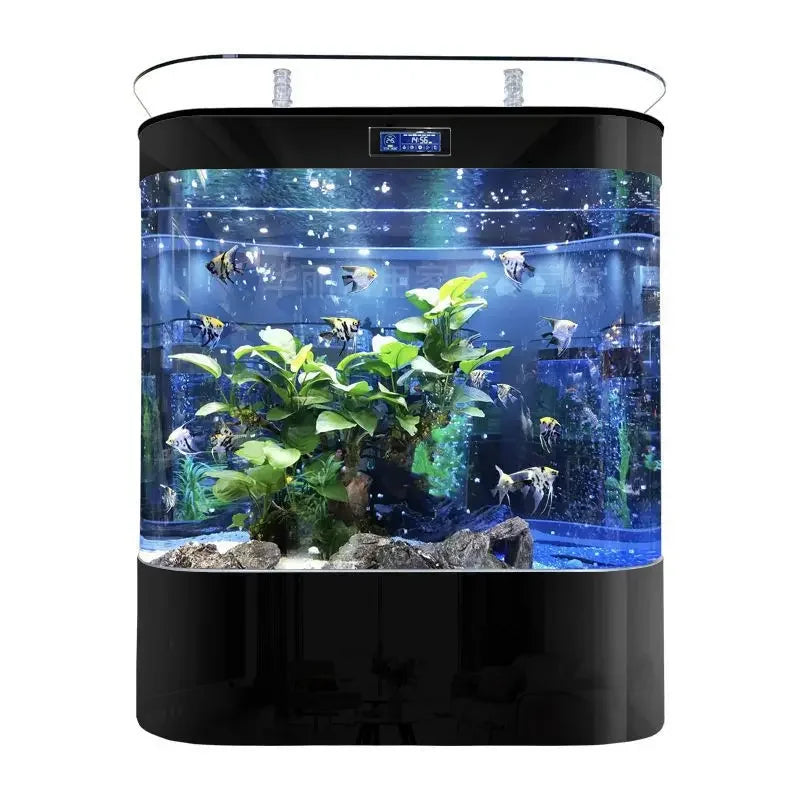 Fish tank aquarium home living room small glass waterless ecological aquascape large bottom filter goldfish tank