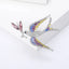 Swallow Holding A Branch Brooch Women's Alloy Rhinestone Bird Badge Fashionable and Versatile Suit Coat Corsage Jewelry Pin