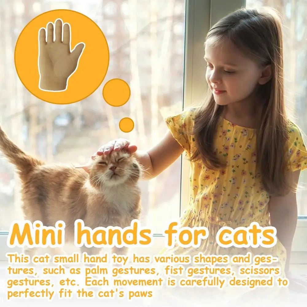Mini Hands For Cats Paws Mini Finger Puppets Fake Small Finger Hand Puppet Fake Hand Toy Silicone Dog Funny Finger Puppets