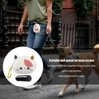 Dog Treat Pouch Silicone Pet Snack Pouch Portable Pet Training Container Pet Poop Bag Dispenser Treat Storage Bag Dogs For Pet