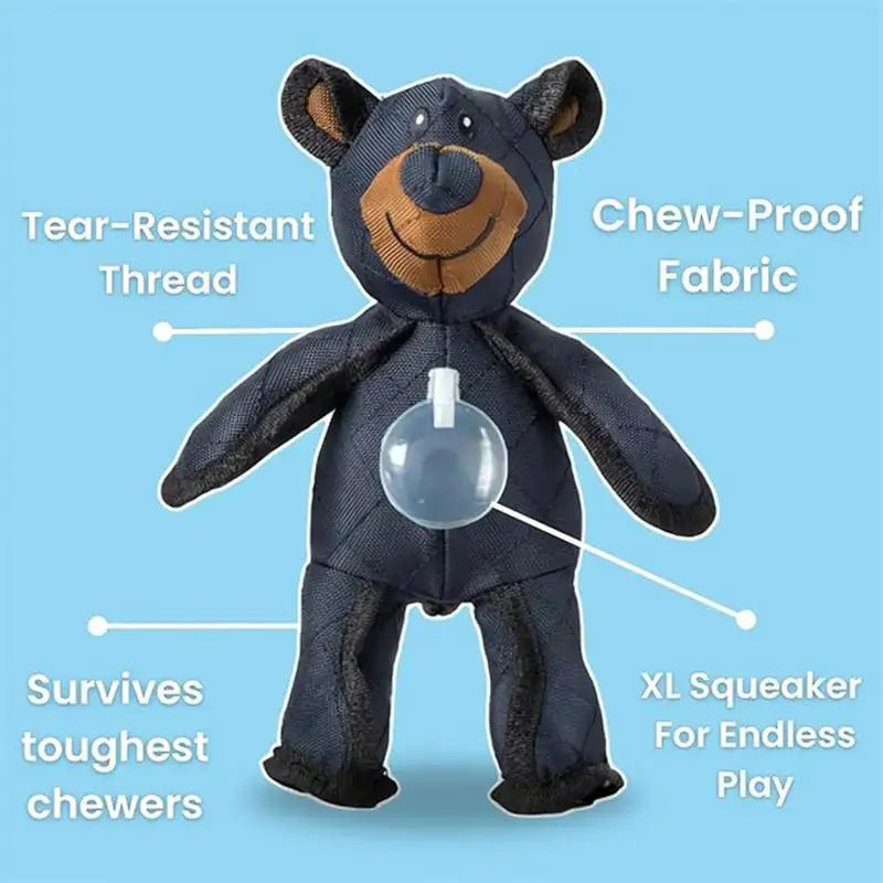 Dog vocal interactive plush toy Plush Squeaky Teething Toy Interactive Dog Toy Cleaning Teeth Anti Bite Abreact Plaything Bear