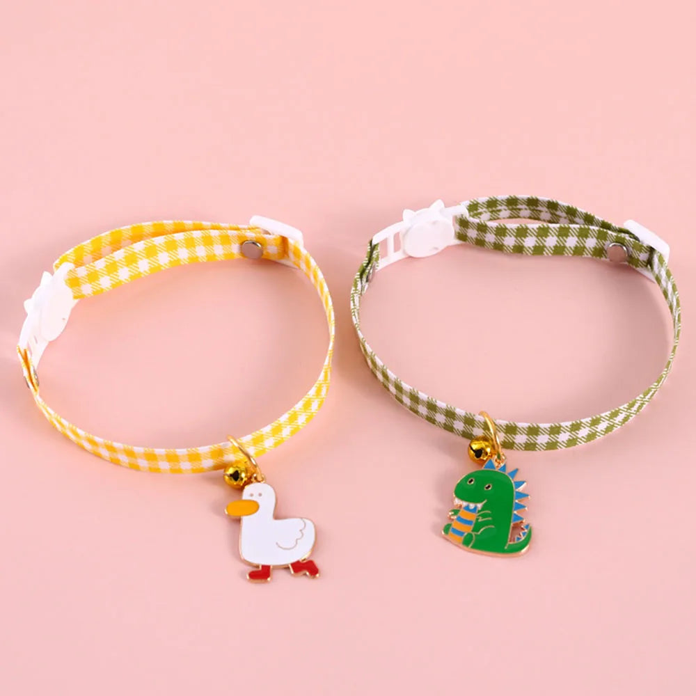 Pet Supplies Accessories for Cats Adjustable Cat Necklace for Kitten Puppy Small Dog Cat Breakaway Bell Collar with Cute Pendant