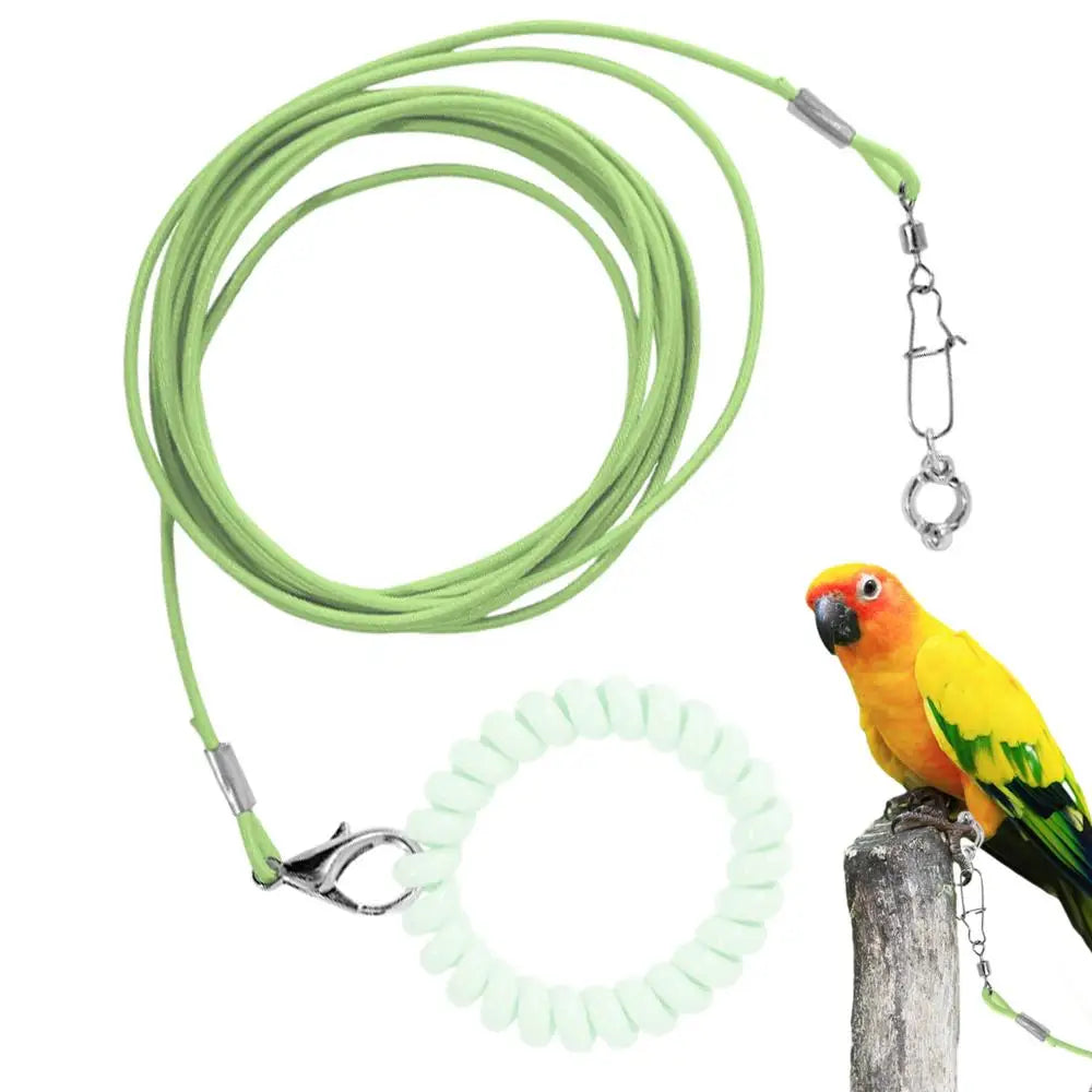 Detachable Bird Foot Chain Outdoor Parrot Pet Flying Rope Biting-Resistant Bird Training Toy With Ankle Foot Ring For Terrace