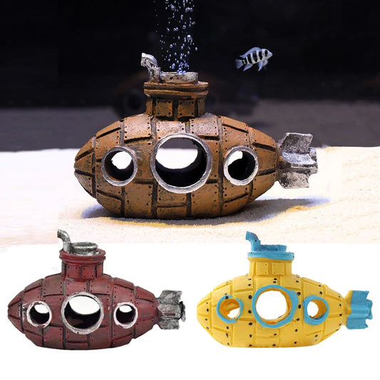 Artificial Aquarium Decoration Shelter Ornament Submarine Decor Resin Landscaping House for Fish Accessories for Aquarium Stuff