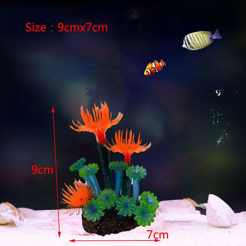 Artificial Underwater Coral  Aquarium Fish Tank Simulation Decoration Aquarium Backgrounds Plants Water Grass Accessories Home