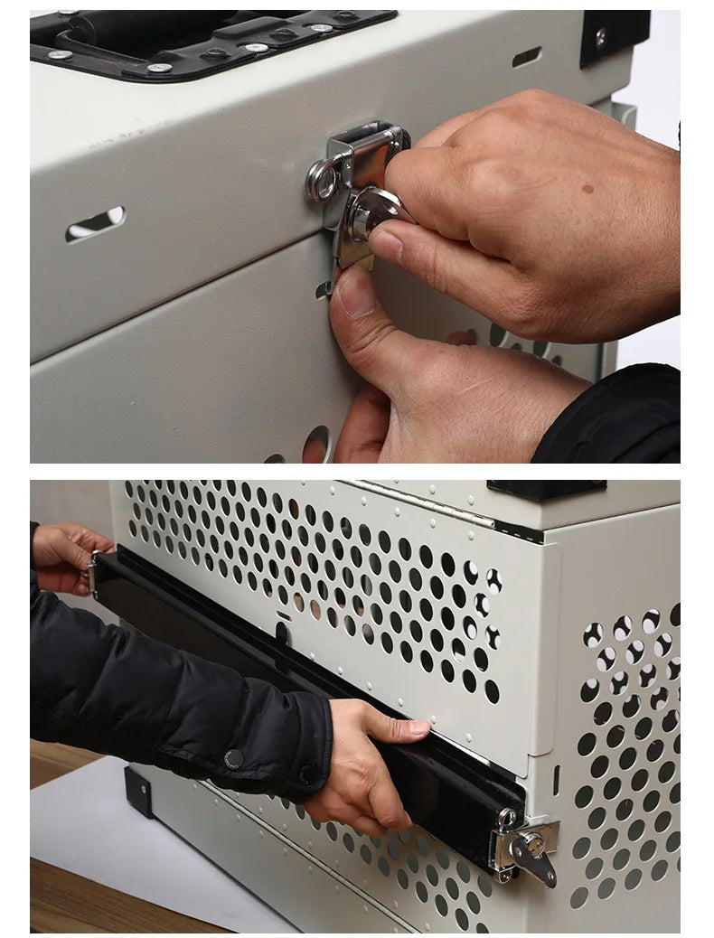 Car pet cage foldable aviation thickened dog cage Ventilated firm pet dog dog cat cage directly from the manufacturer