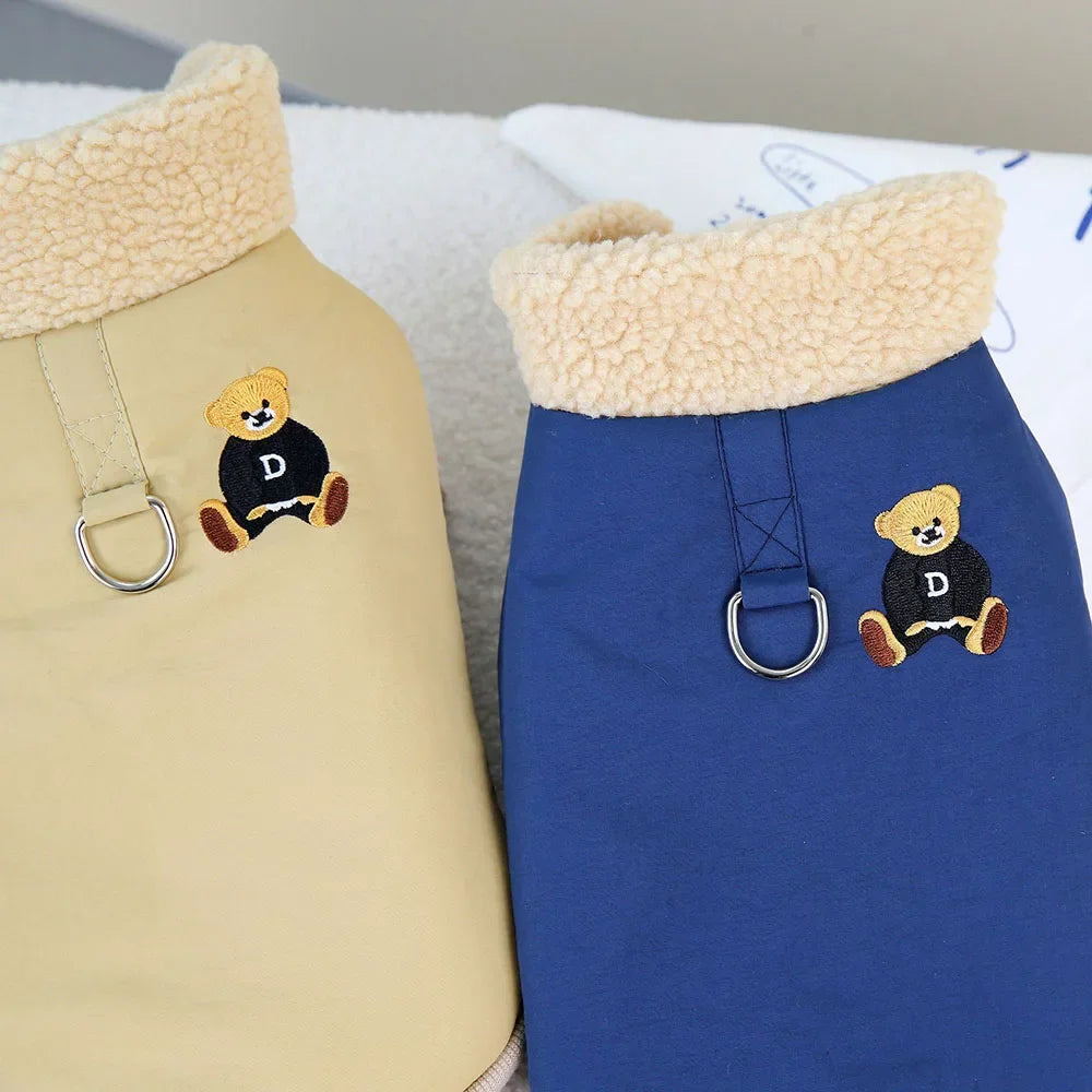 Windproof Dog Winter Coat Waterproof Dog Jacket Warm Dog Apparel Cold Weather Pet Clothing with Fleece Lined for Small Dogs Cats