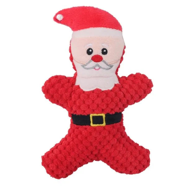 Dog Christmas Toy Plus Toy Cute Santa Elk Gingerbread Man Donut Chew Toy Dog Toy