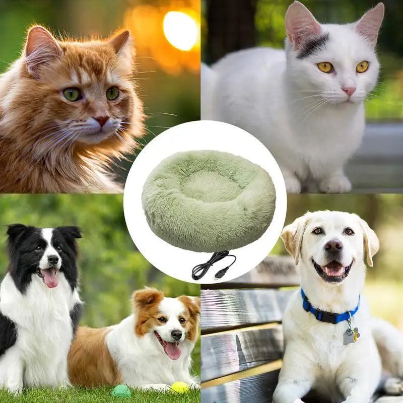 Electric Heated Dog Bed Soft and Comfortable Pet Heating Pads USB Charging Cat Mat winter Warm Indoor Pet Bed Heating Pet Pads