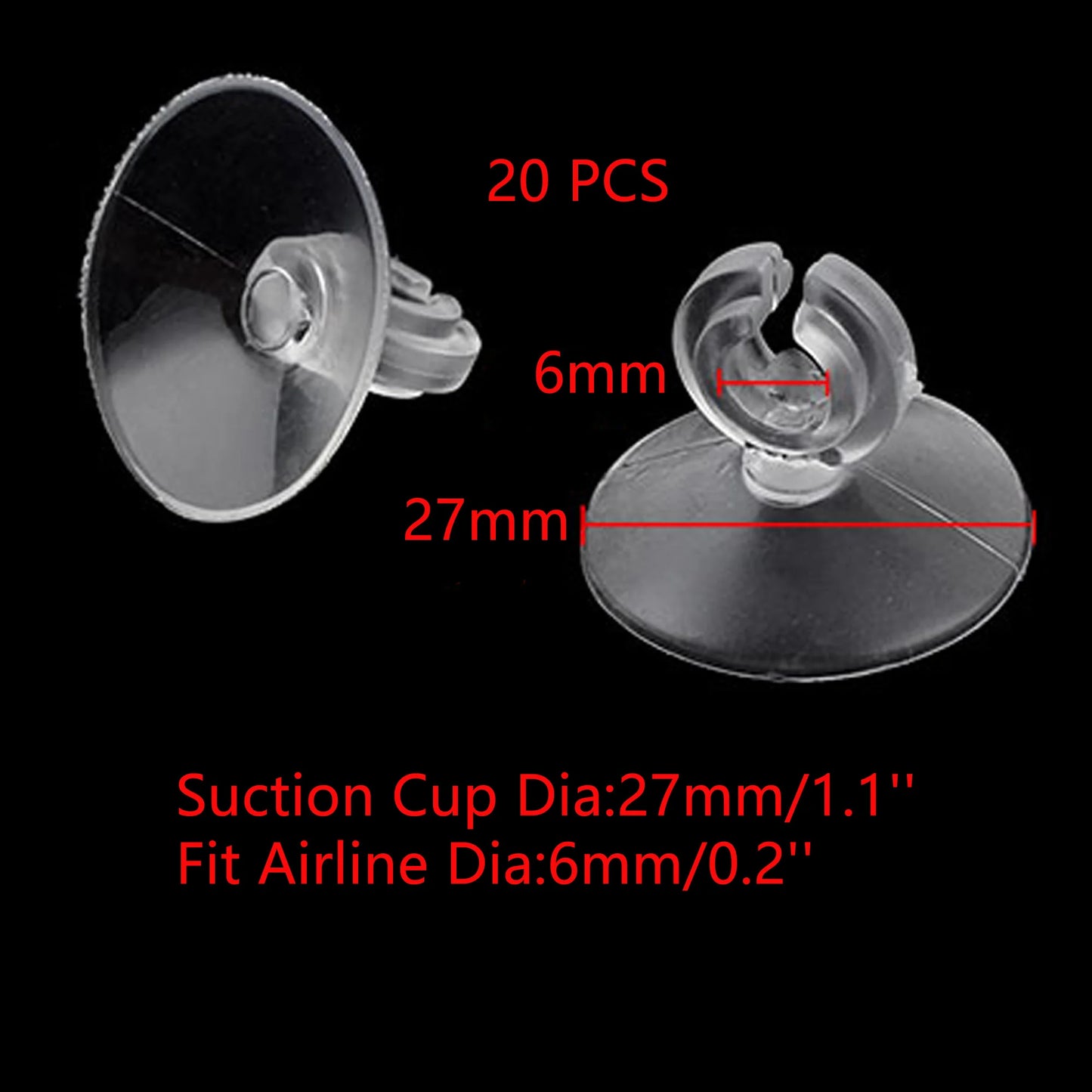 UXCELL Aquarium Suction Cup Air Tube Holder Sucker for Fish Tank Air Line Oxygen Tube Hose Pump Suction Cups Pet Accessories Set