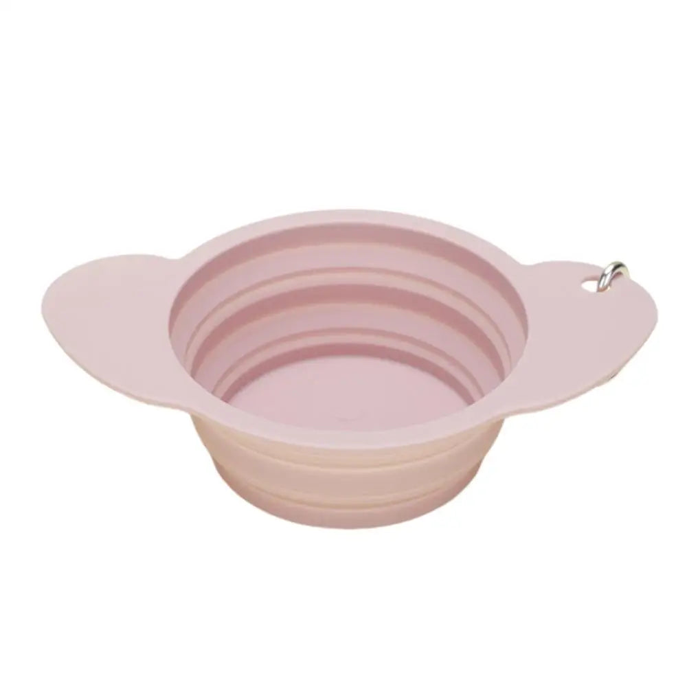 Dog Bowl Pet Collapsible Bowls Silicone Portable Foldable 600ml Dog Feeder Dog Dispenser Water Or Food Pet Feeding Watering Dish