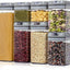 7pcs/set Food Storage Containers Plastic with Lids Kitchen Storage for Rice Sugar Flour Pasta Cereal Storage Containers