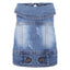 Dog Cat Clothes Jeans Jacket for Small Medium Dogs Beagle Yorkie Chihuahua Dark Wash Denim Coat Spring Autumn Pet Apparel