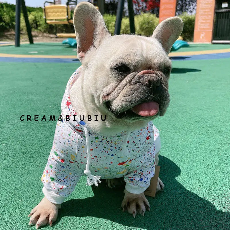 Dog Hoodie Dog Costume Pet Clothes Dog Clothes for Small Dogs Spring and Autumn Parent-child Wear Keep Warm Embroidery