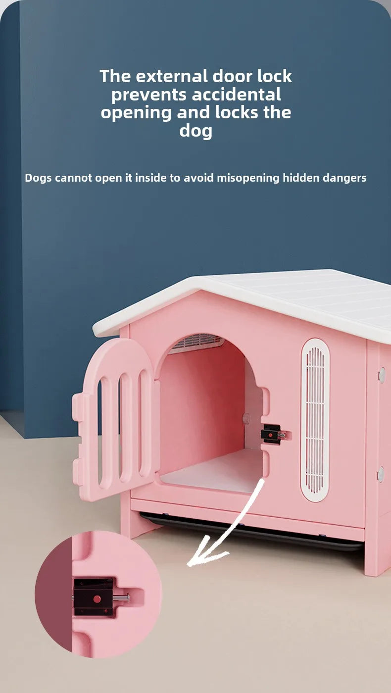 Dog Kennel Indoor and Outdoor Ventilation and Breathable Easy To Install Easy To Clean Thickened Not Deformed Luxury Pet Villa