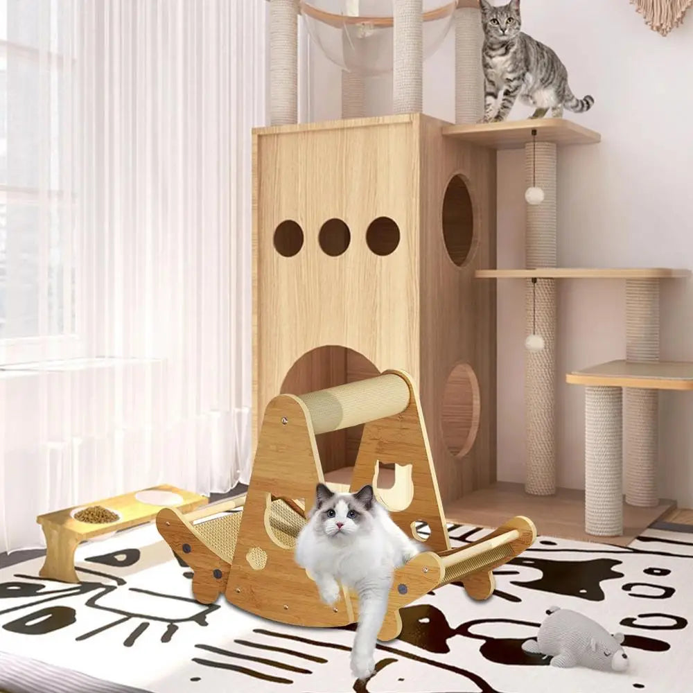 Pet Scratching Sofa 3 in 1 Cat Scratcher Bed Durable Board Pads Prevents Furniture Damage Sisal Reversible Cat Claw Scratcher