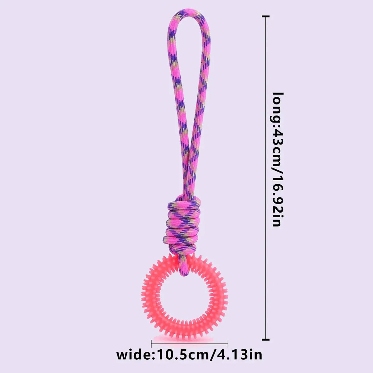 Interactive Training Dog Toys for Small Medium Dogs Rubber Spiked Ring with Rope Chewing Toys Dog Teeth Cleaning Pet Supplies