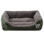 Warm Corduroy Dog Sofa Bed – Plush Fleece Pet Couch with Bolsters