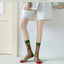 5 Pairs/Set France Hipster Design Glass Silk Floral Bird Funny Socks Women Transparent Art Ankle  Socks Jacquard